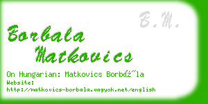 borbala matkovics business card